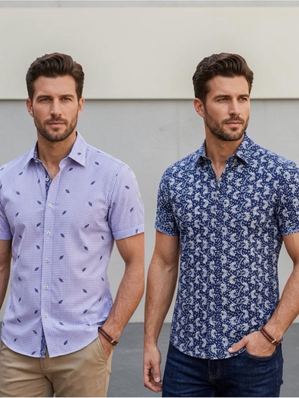 ROBERT GRAHAM Bundle: 2 Classic Fit Short Sleeve Button Ups Size S